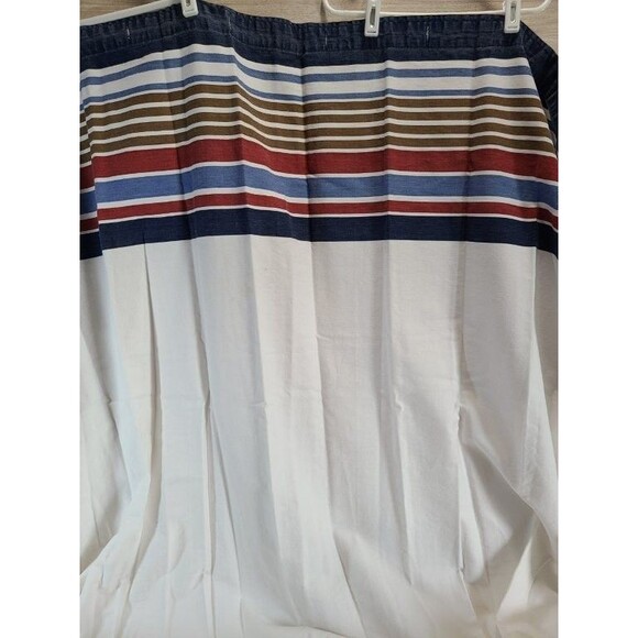 Home Crew Stripe Cotton Shower Curtain 100% Cotton Fabric Home Decor - Picture 1 of 5